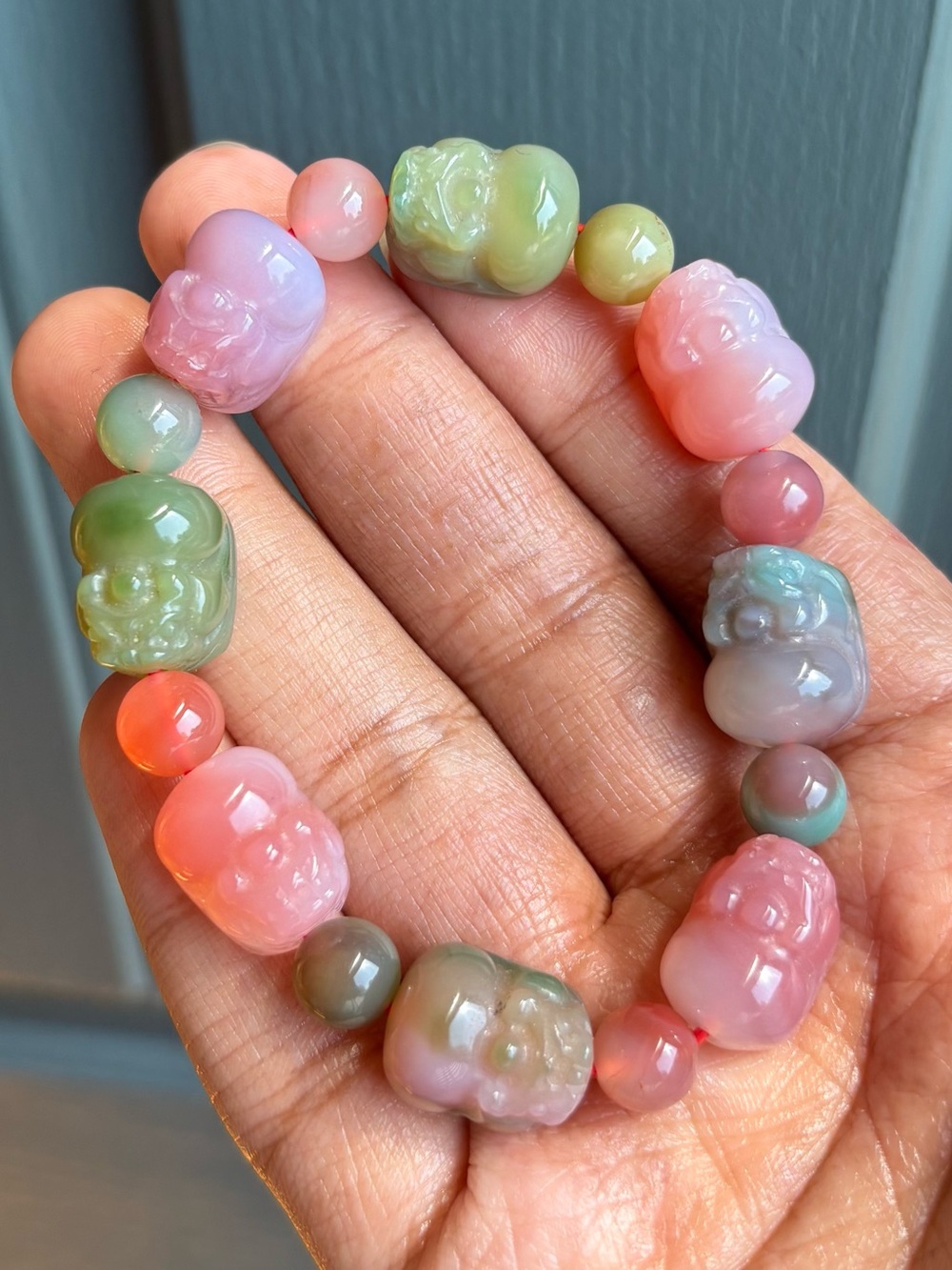 YanYuan Agate Pixiu Crystal Charm Bracelet 13mm
